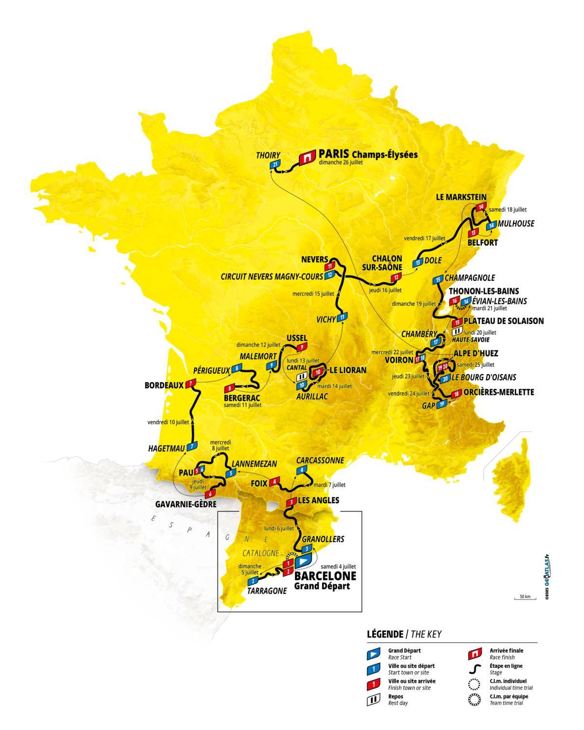 Carte TDF 2026